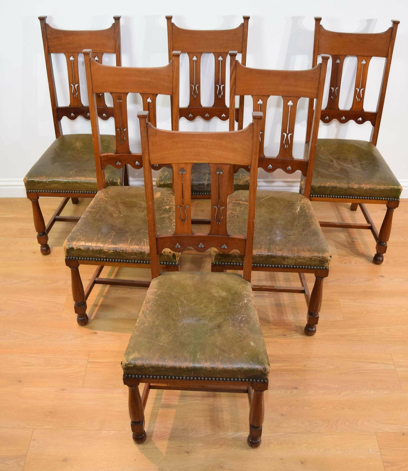 Marsh, Jones & Cribb Set Of Six Art Nouveau Dining Chairs photo for sale