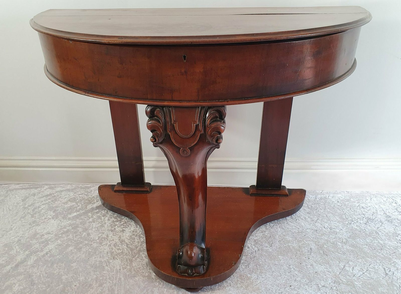 Victorian Demi Lune Console Table photo vinterior