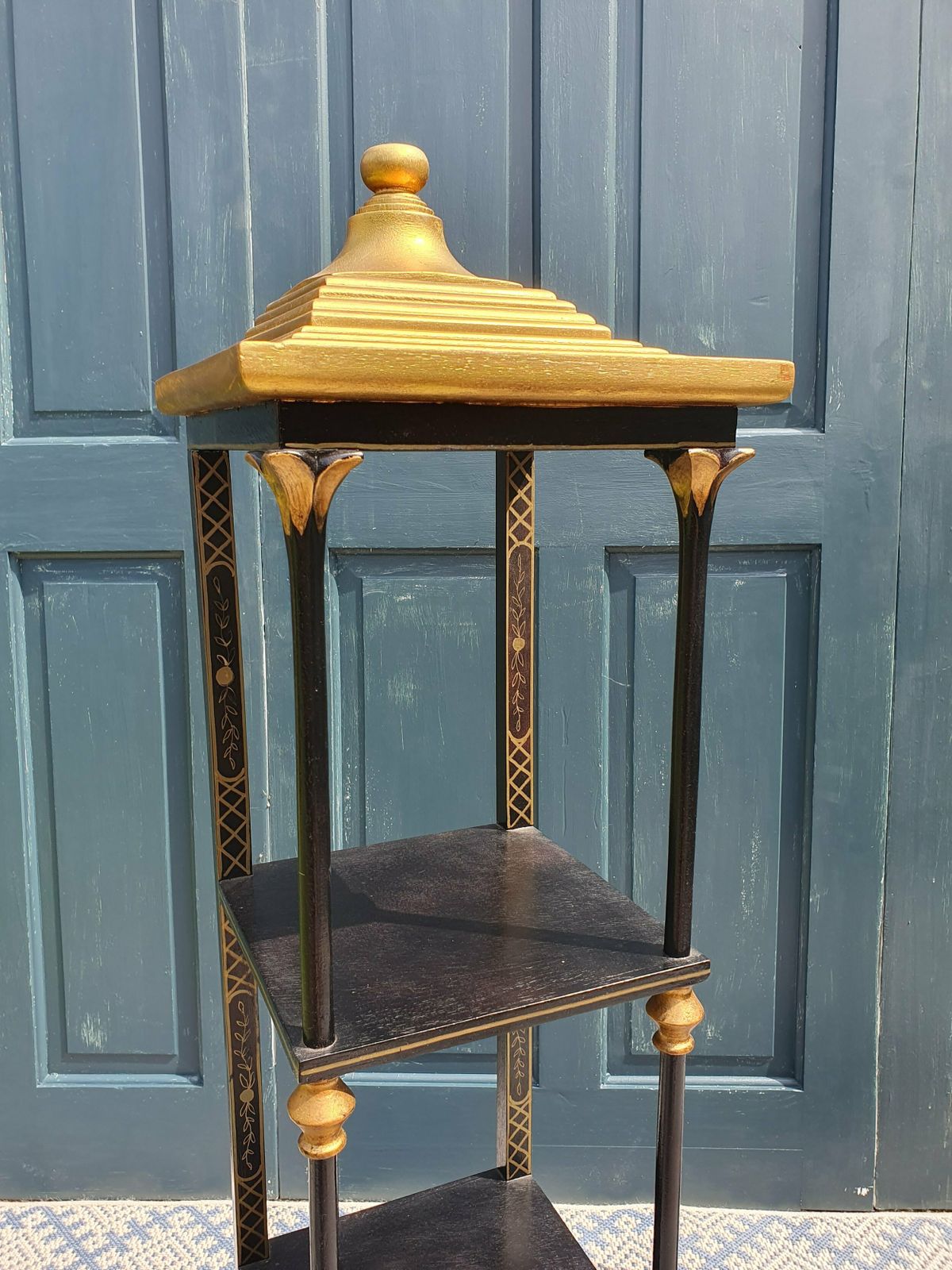 Chinoiserie Pagoda Style Vintage Shelves photo vintage
