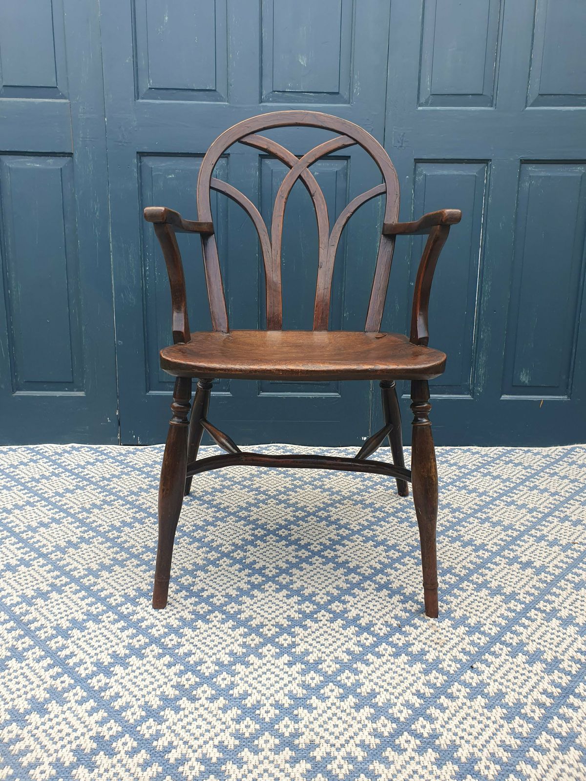Hoop Back 19th Century Gothic Windsor Armchair photo for sale