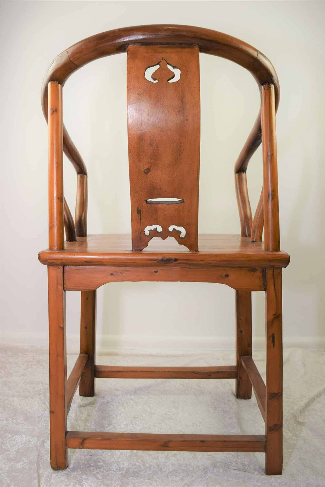 19th Century Chinese Pine And Hardwood Horseshoe Chair photo Furniture
