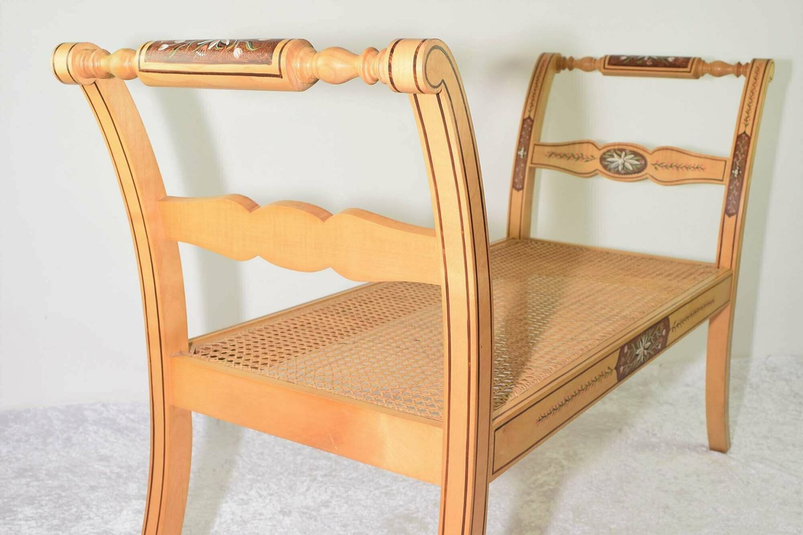 Camp Hopson Rattan Window Seat, 1990s, Vintage photo for sale