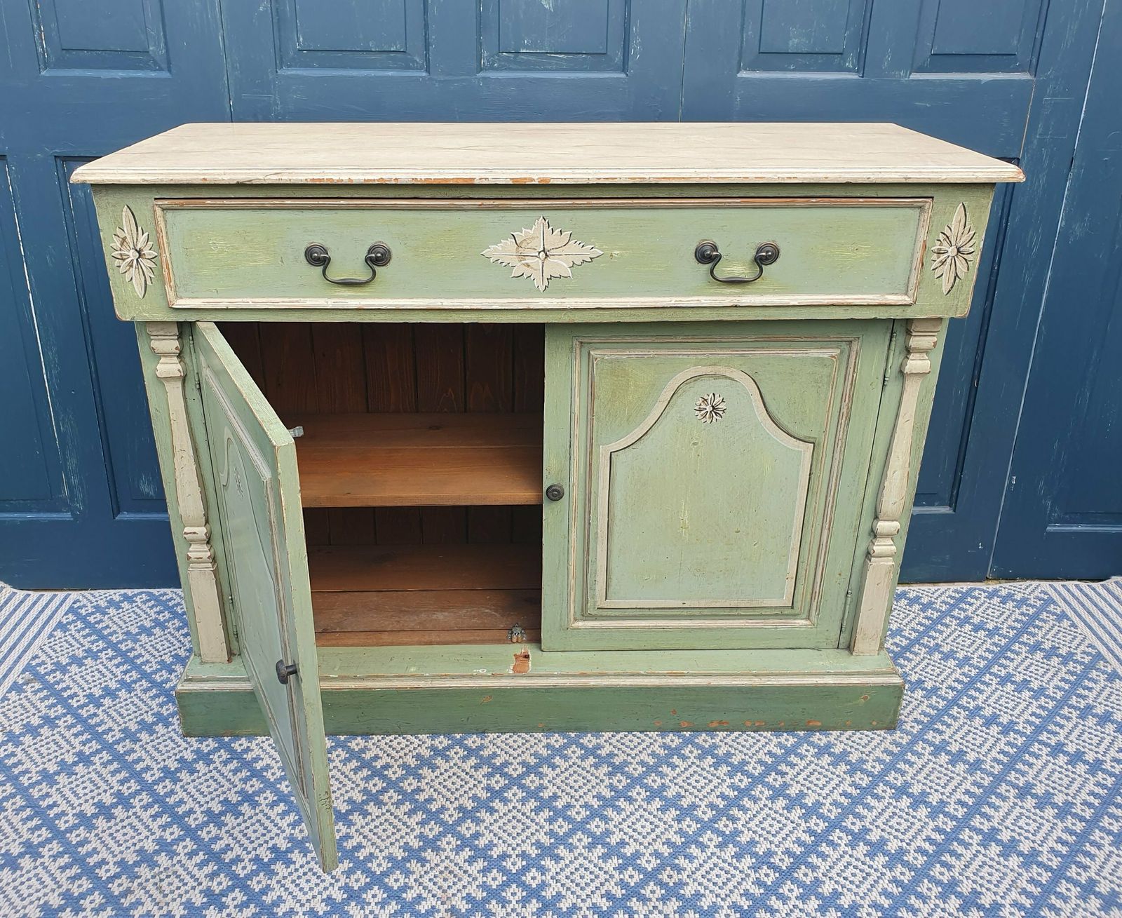 photo furniture Hand Painted Antique Pine Cabinet