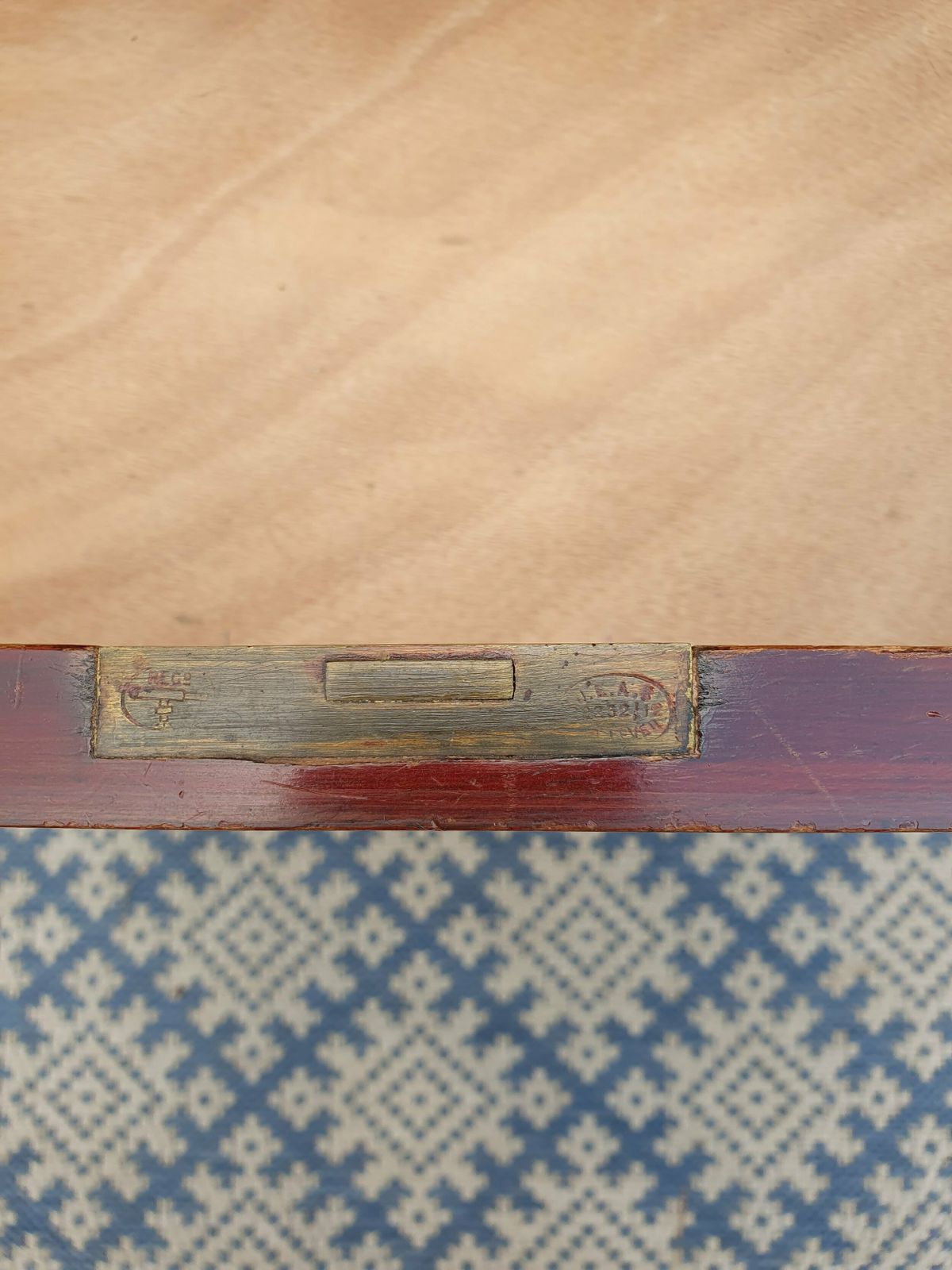 2250.0 Leather Top Campaign Chest Of Drawers photo
