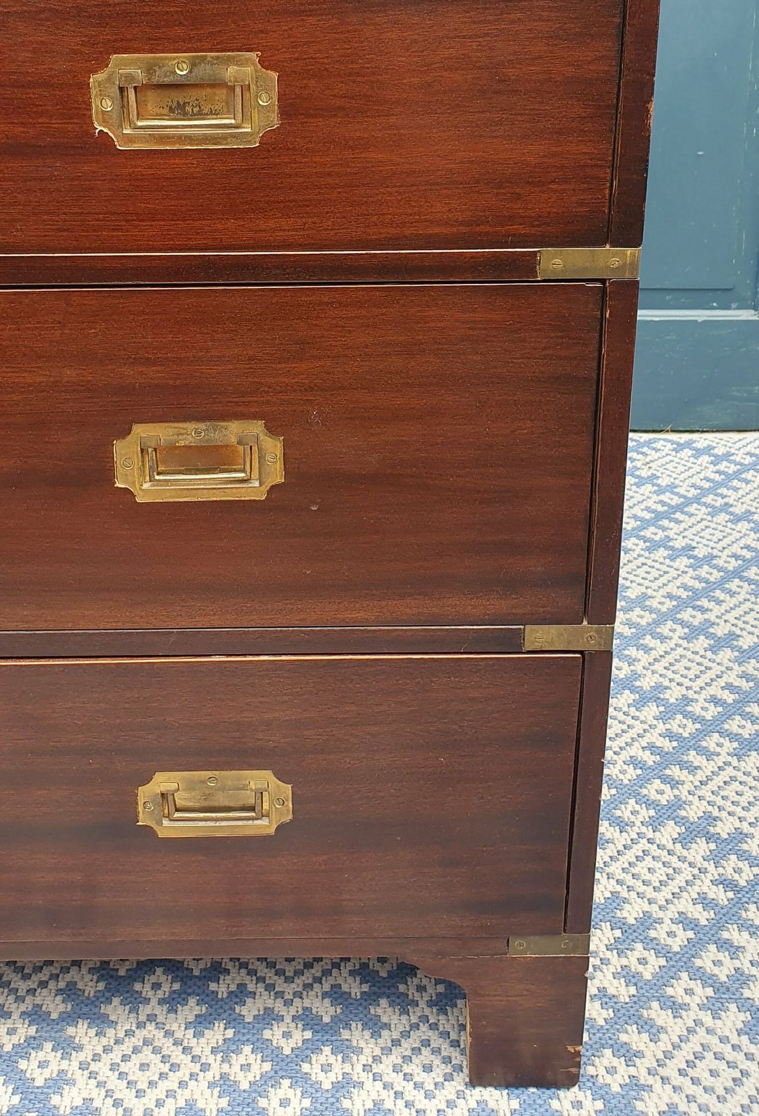 photo for sale Campaign Chest Of Drawers, Early 20th Century