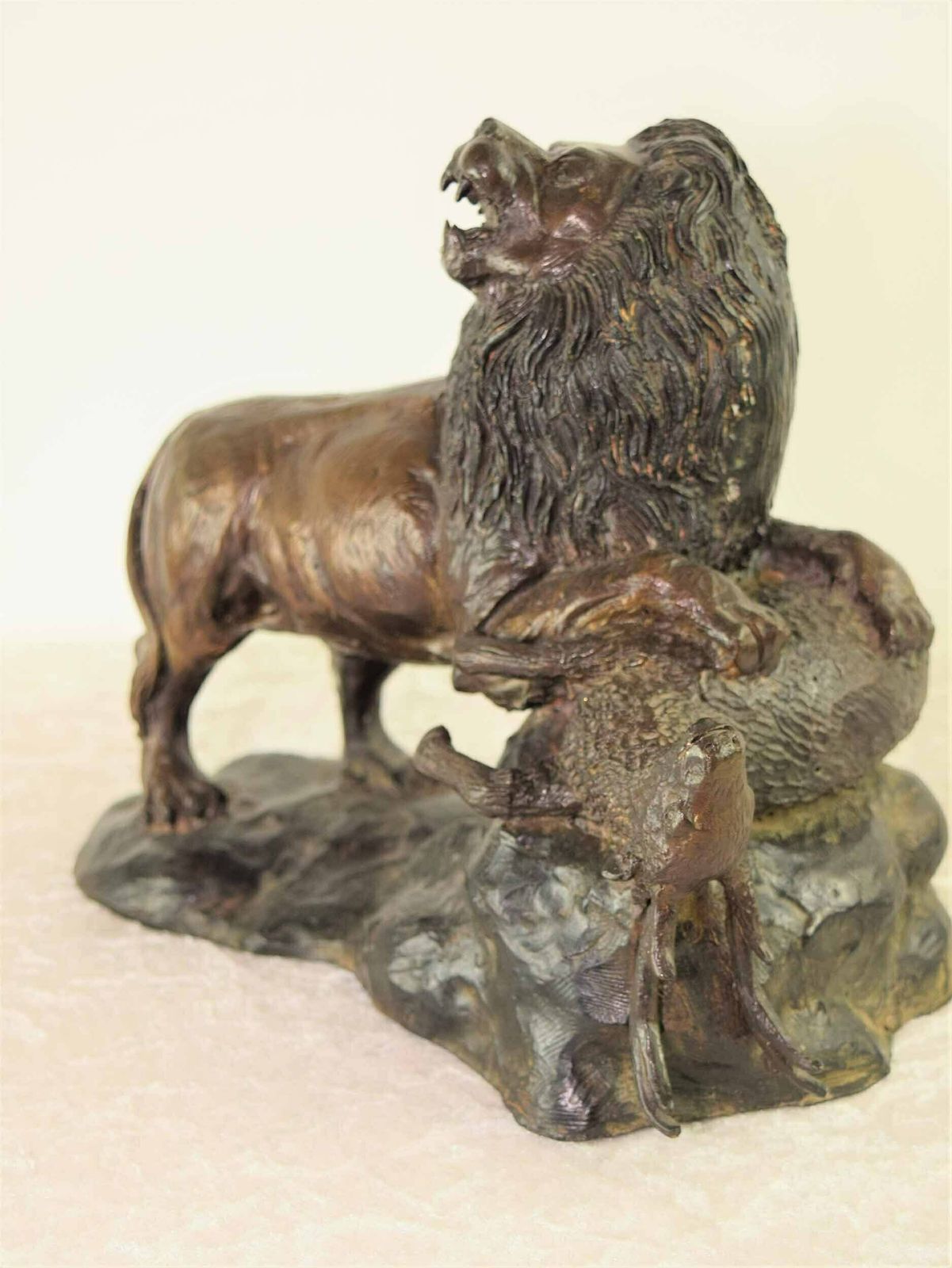 Early 19th Century Bronze Figure Of A Lion With Prey photo for sale