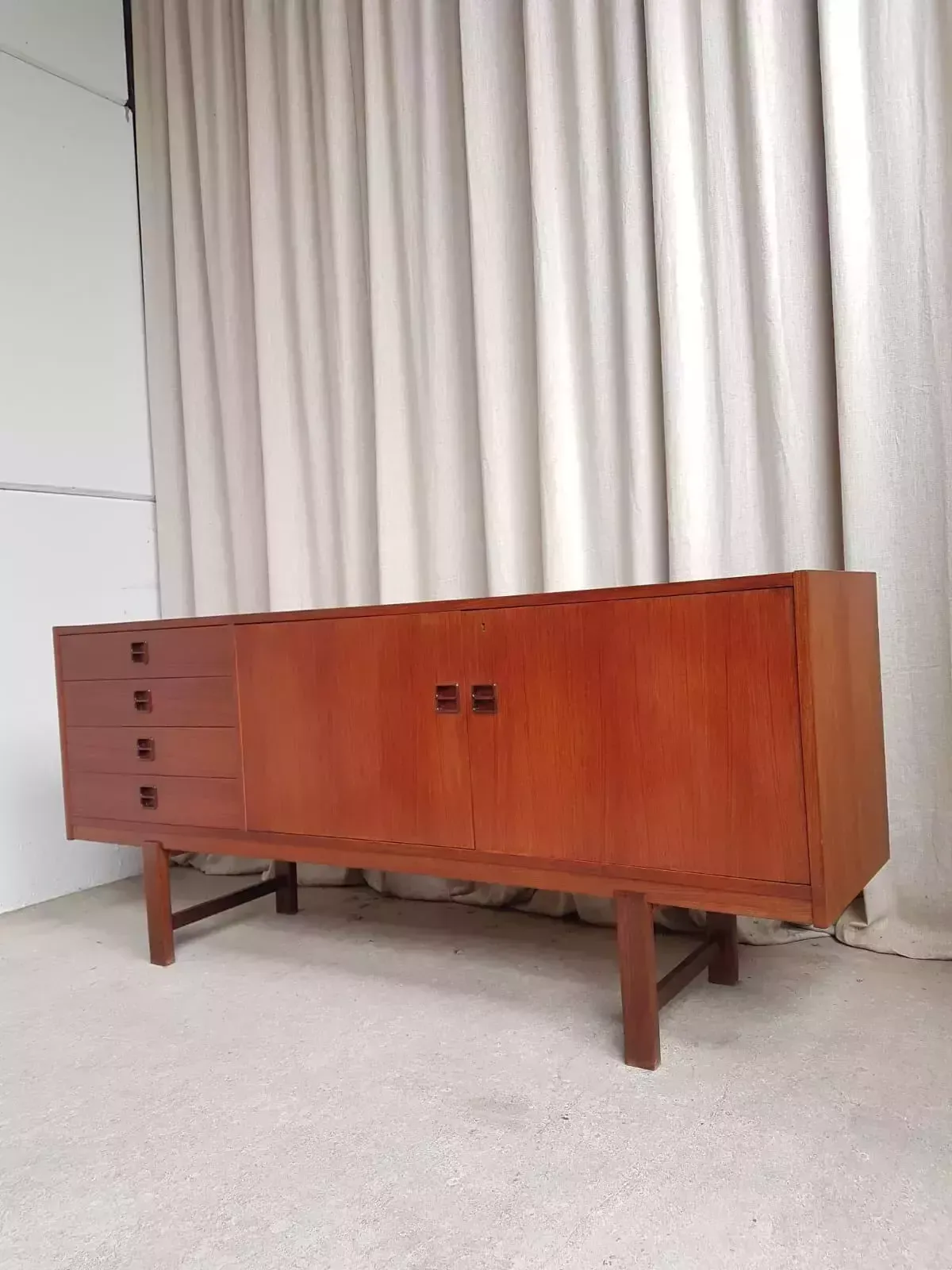 Vtg Mid Century Danish Teak Sideboard Credenza Scandi Retro photo Furniture