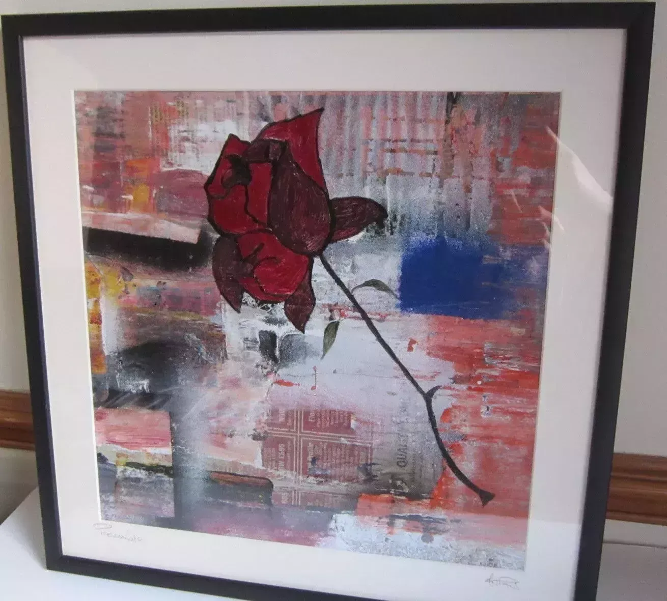 Original Art Mixed Media On Vinyl Passionate By Anthony Pendlebury Framed