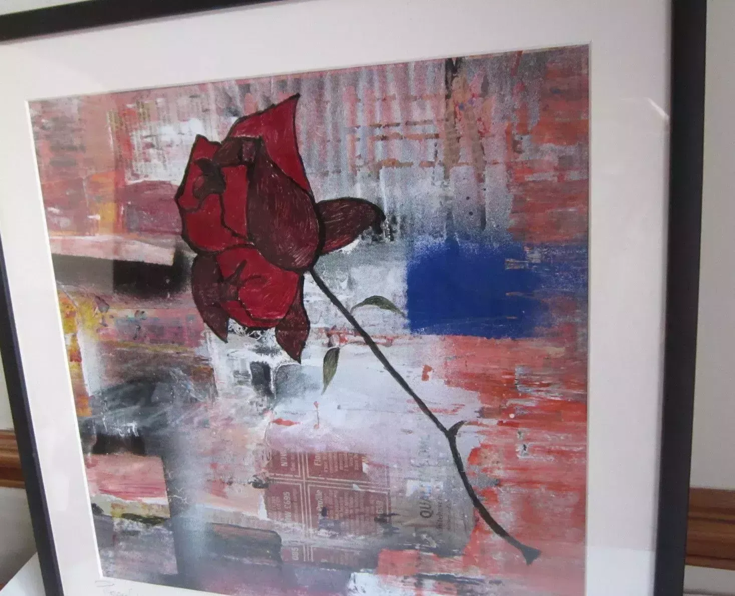 Original Art Mixed Media On Vinyl Passionate By Anthony Pendlebury Framed photo for sale