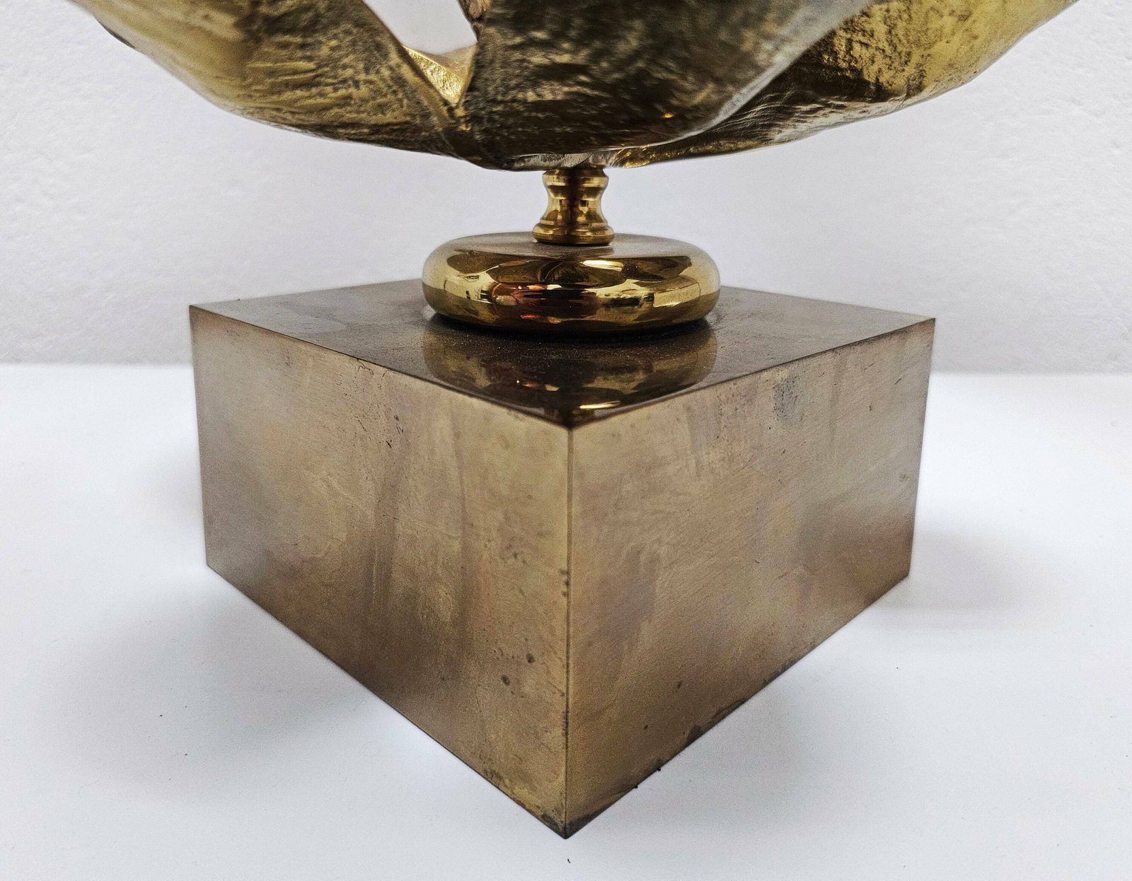 Mid Century Modern Nenuphar Lilly Table Lamp Done In Bronze And Brass By Maison Charles // Made In France In 1960s photo vintage