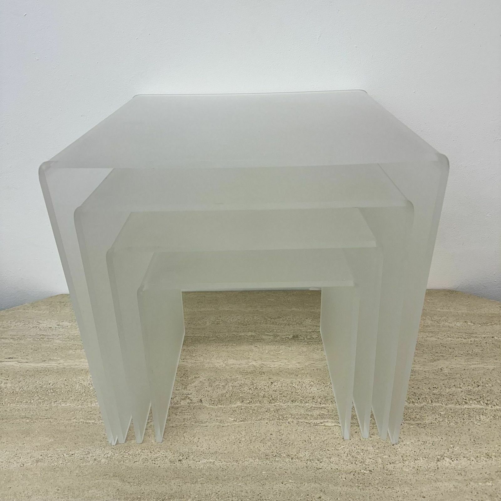 Set Of 4 Lucite Nesting Tables , 1970s photo Furniture