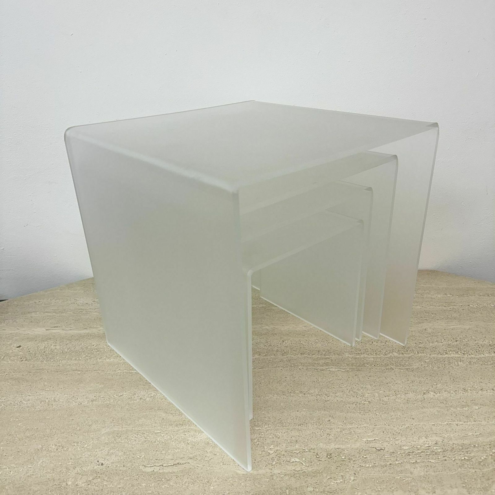 photo furniture Set Of 4 Lucite Nesting Tables , 1970s