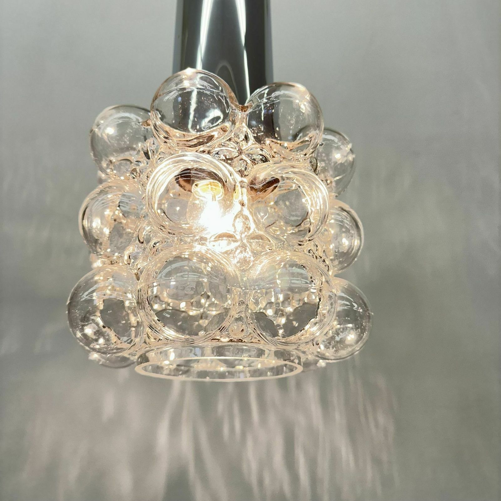 Bubble Glass Pendant By Helena Tynell For Limburg, Germany, 1970s photo vintage