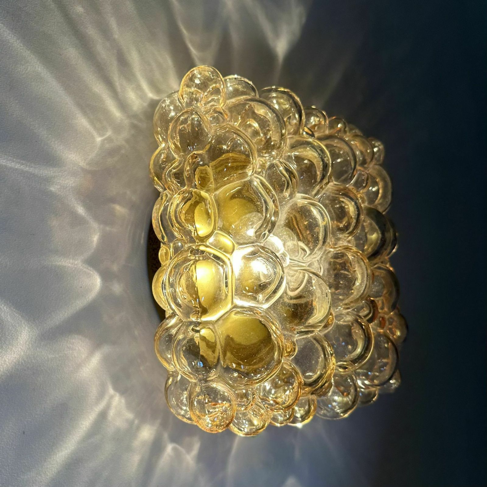 Helena Tynell Bubble Glass Flush Mount Ceiling Lamp, Jaren 1970, Duitsland photo Verlichting