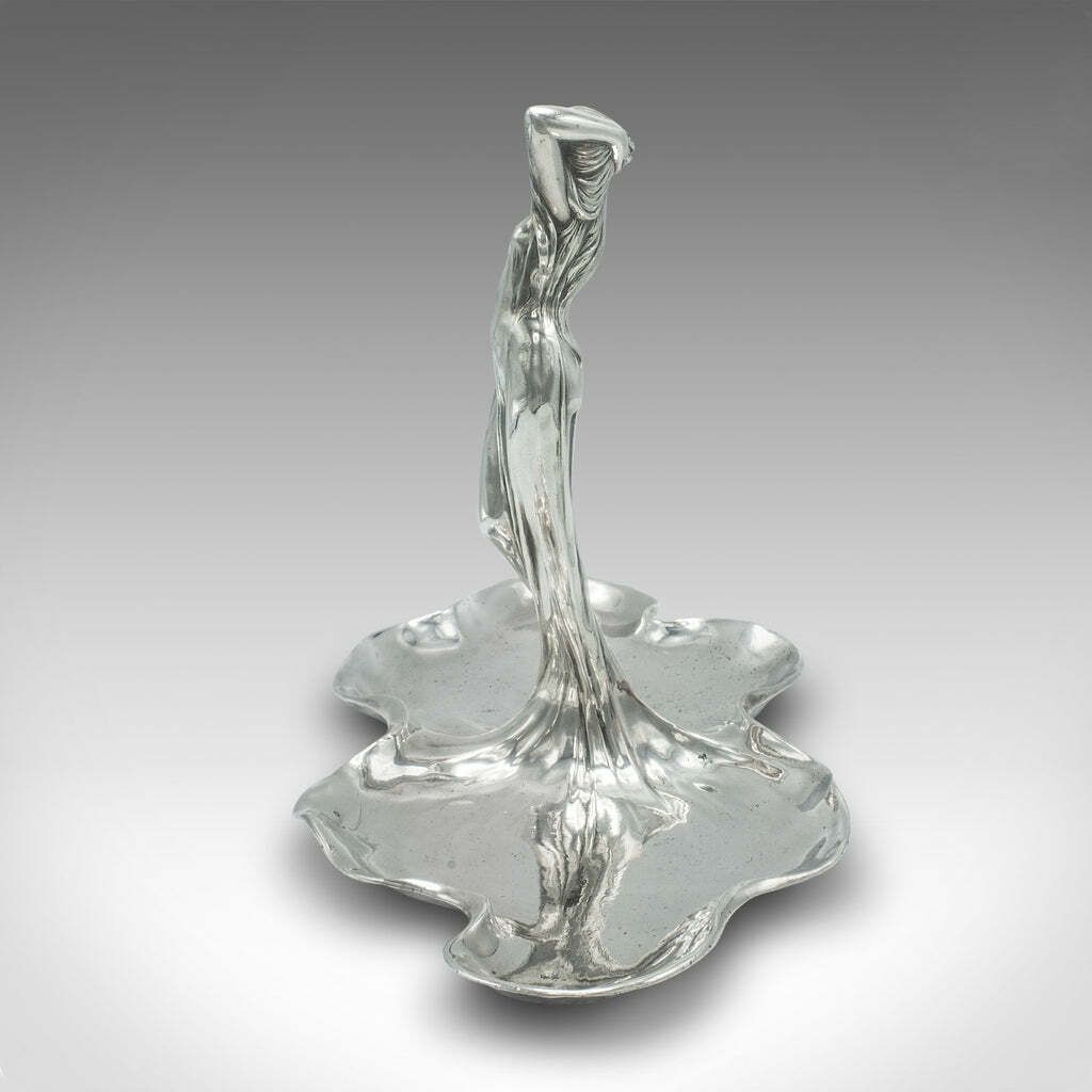 Antique Art Nouveau Centrepiece Figure, German Card Tray, Bonbon Dish, Victorian photo 1295.0