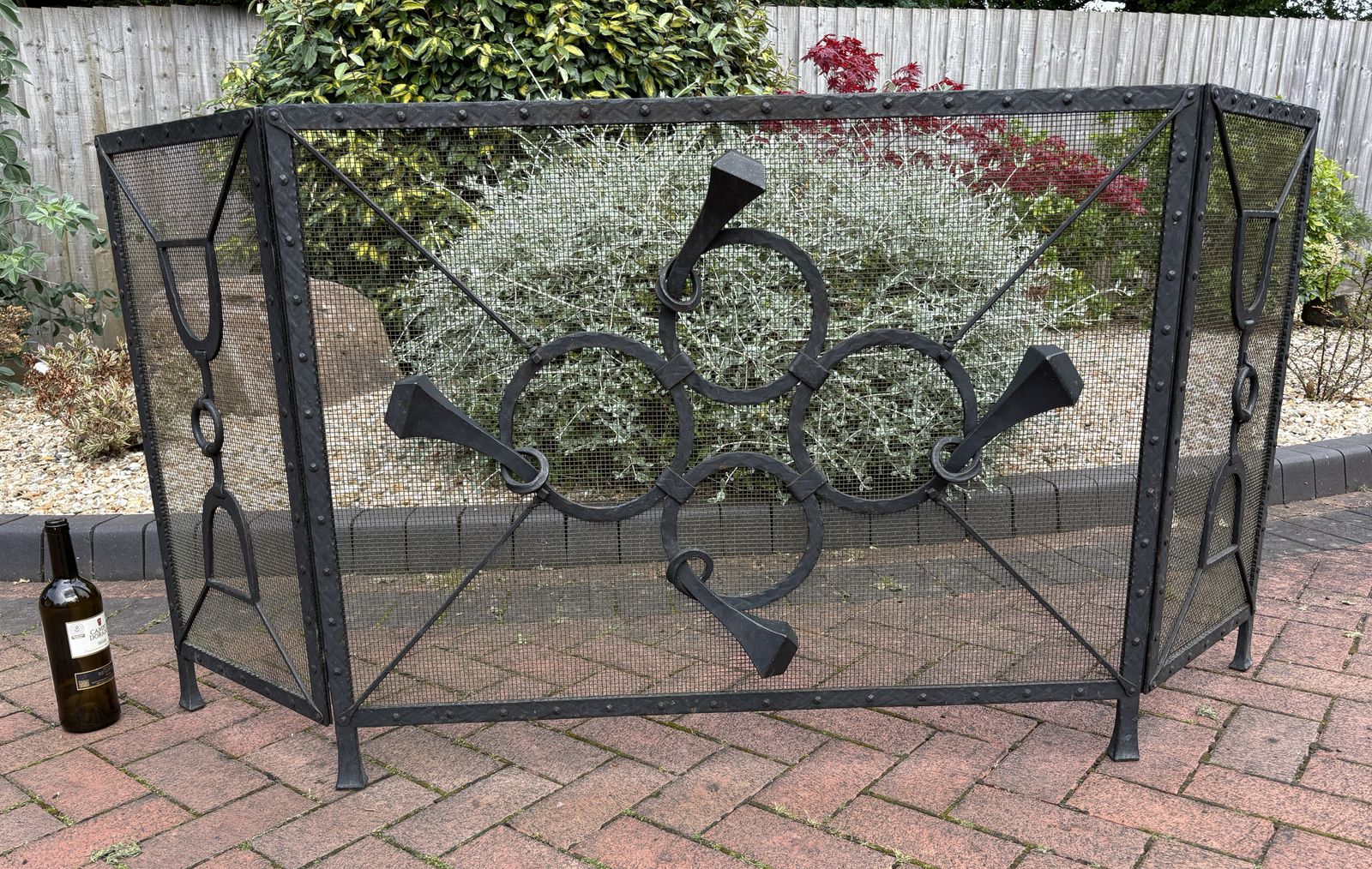 Hand Forged Wrought Iron Fire Guard Screen
