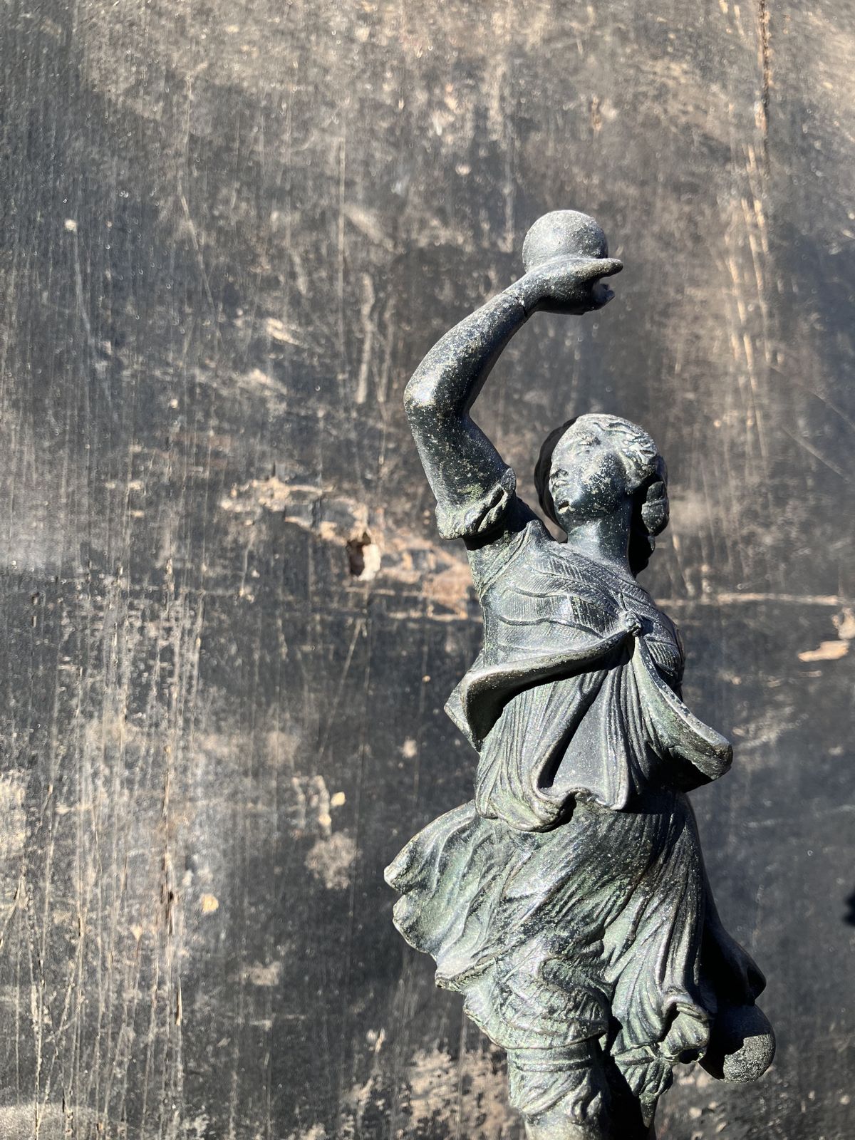 Vintage Pair Of Spelter Grecian Statue Female Figures photo Art
