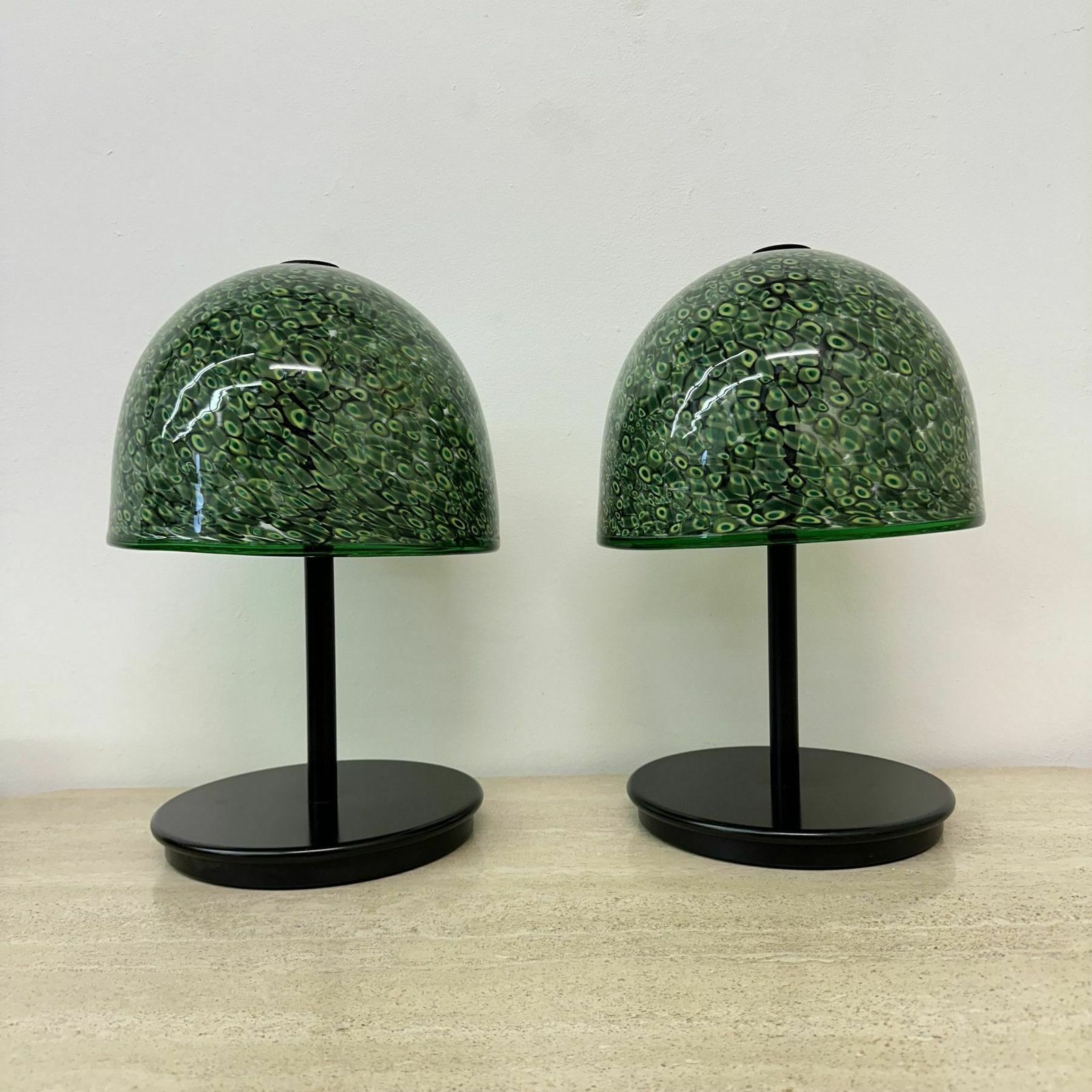 Pair Of Table Lamps Model ‘Neverinno’ In Murano Glass By Gae Aulenti For Vetreria Vistosi , 1970s Italy photo buy