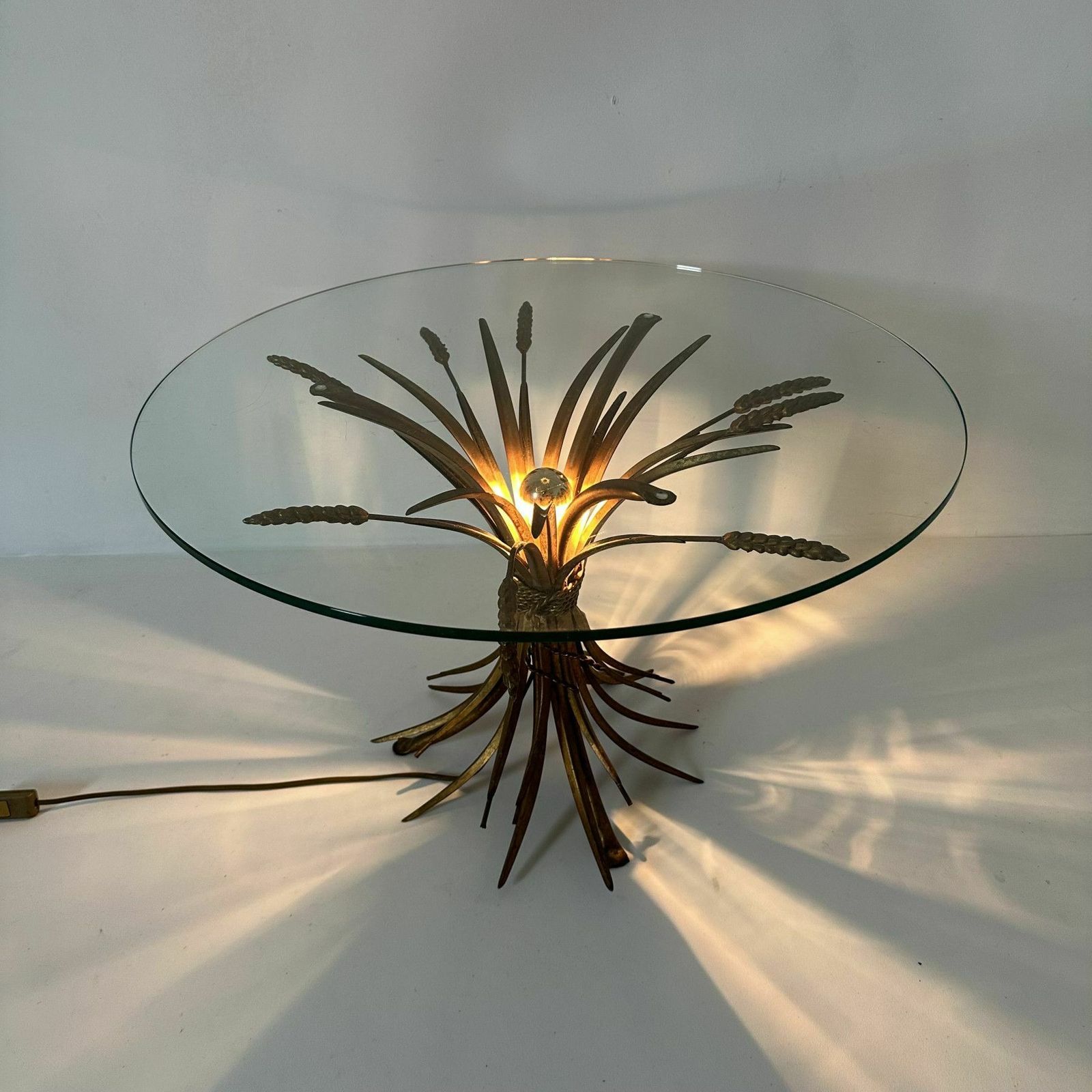 Illuminated Wheat Sheaf Side Table , 1970s photo for sale