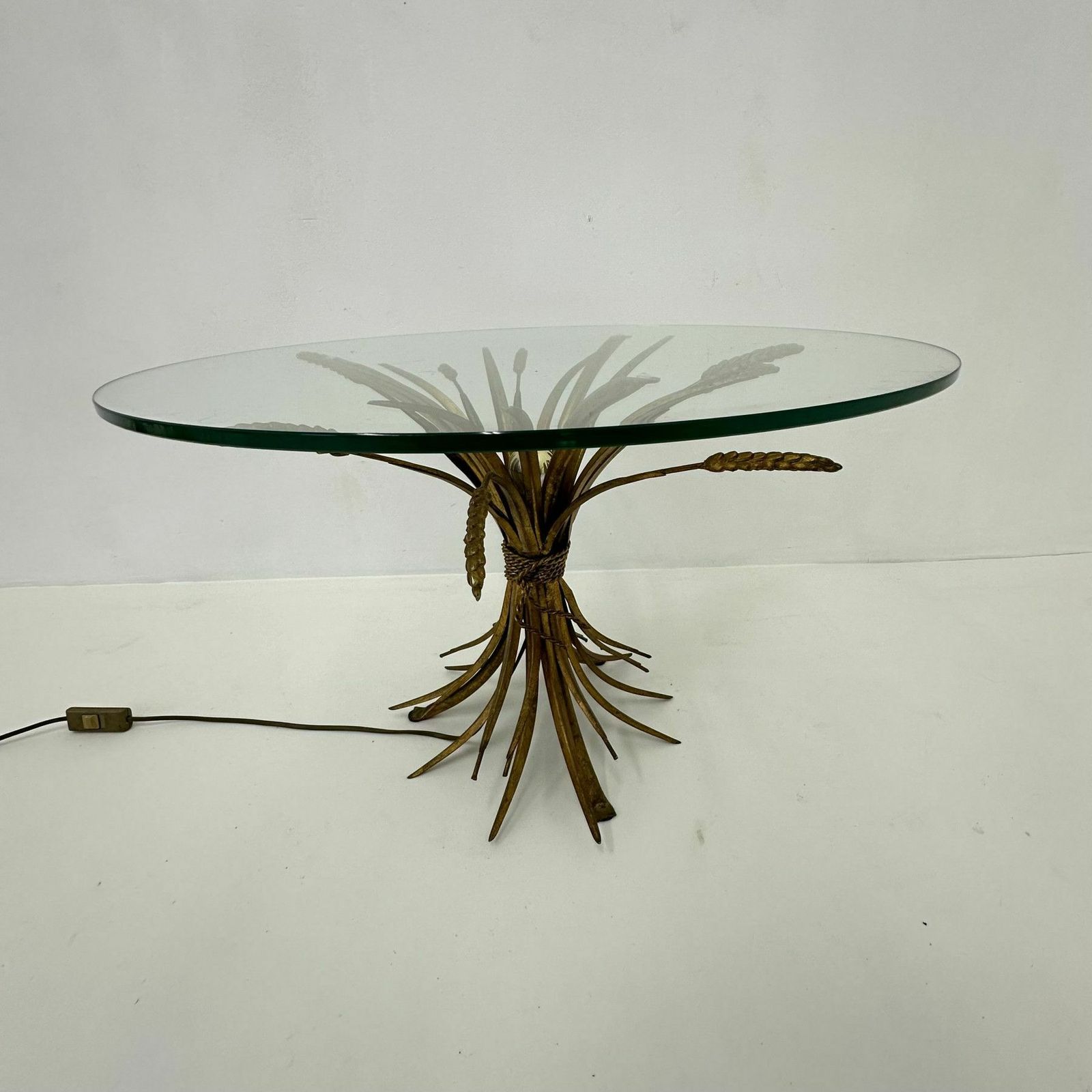 Illuminated Wheat Sheaf Side Table , 1970s photo vintage