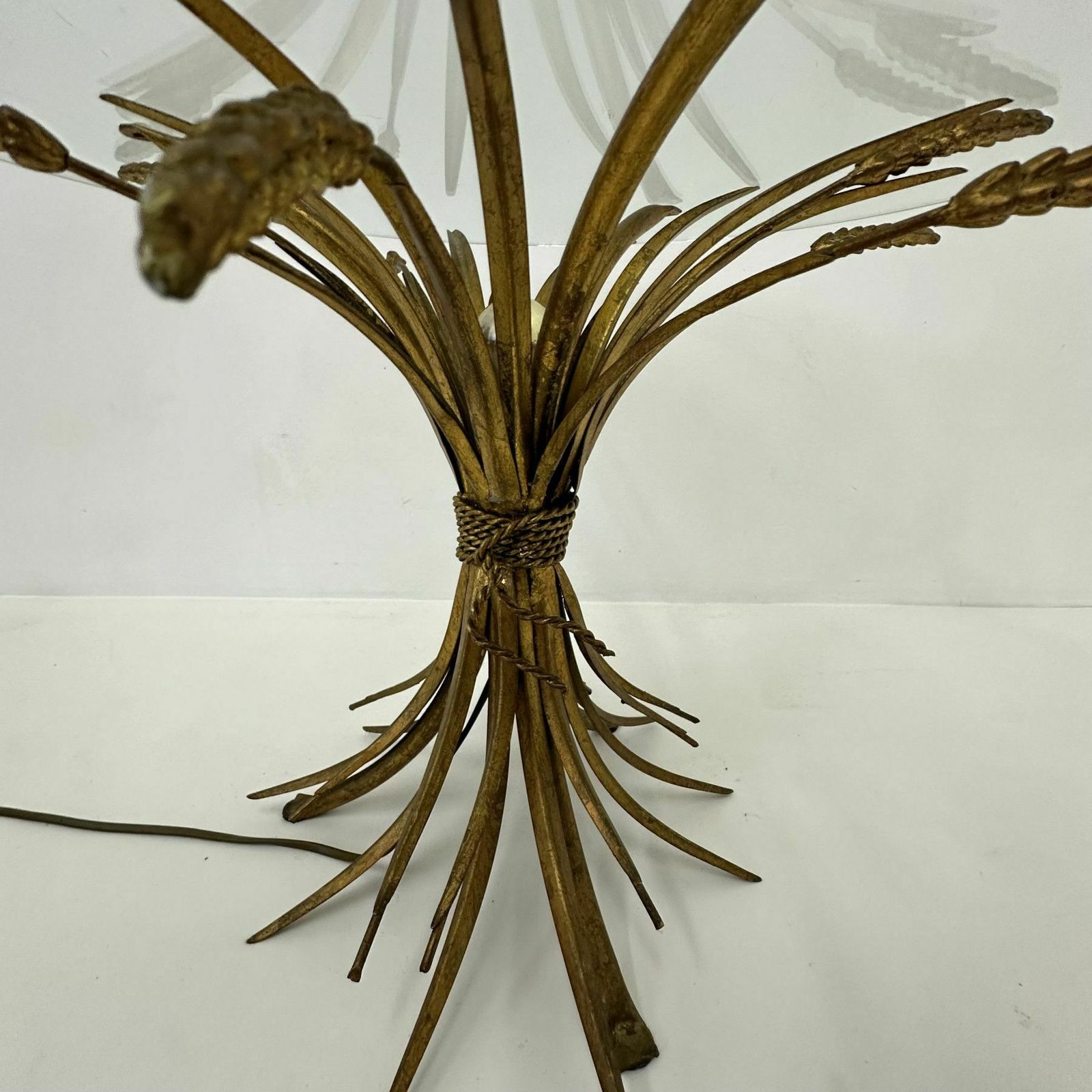 Furniture Illuminated Wheat Sheaf Side Table , 1970s photo