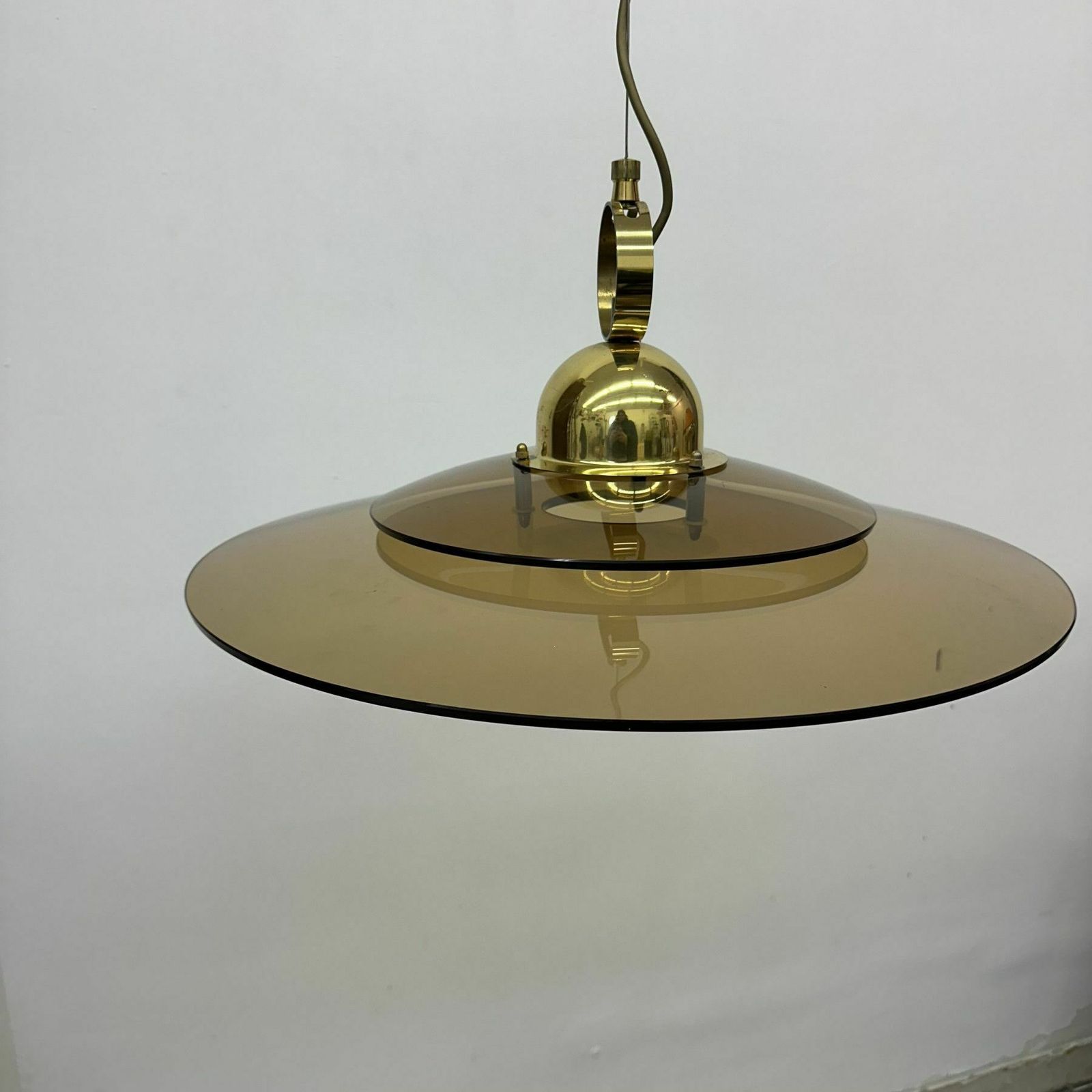 Verlichting Sölken Leuchten Glazen Hanglamp, Jaren 1970 photo