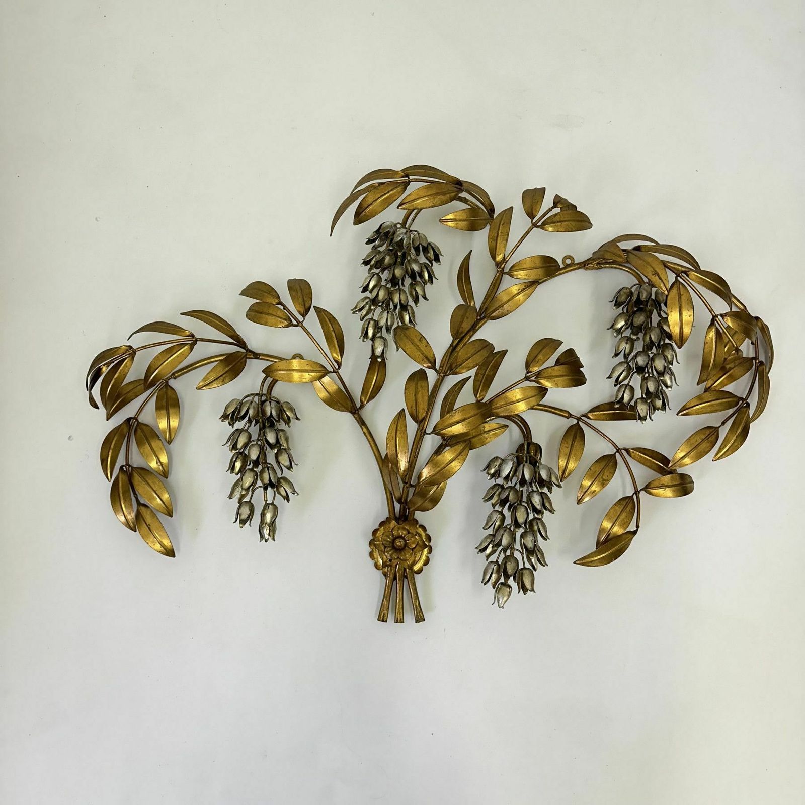 Hans Kögl Wisteria Wall Lamp Gilded Metal , 1970s