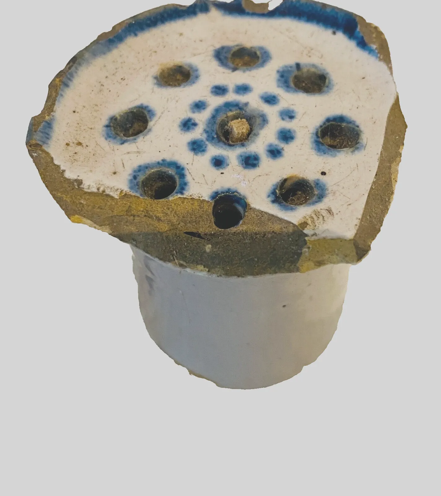 18th Century Earthenware Inkwell With Floral Decoration photo buy