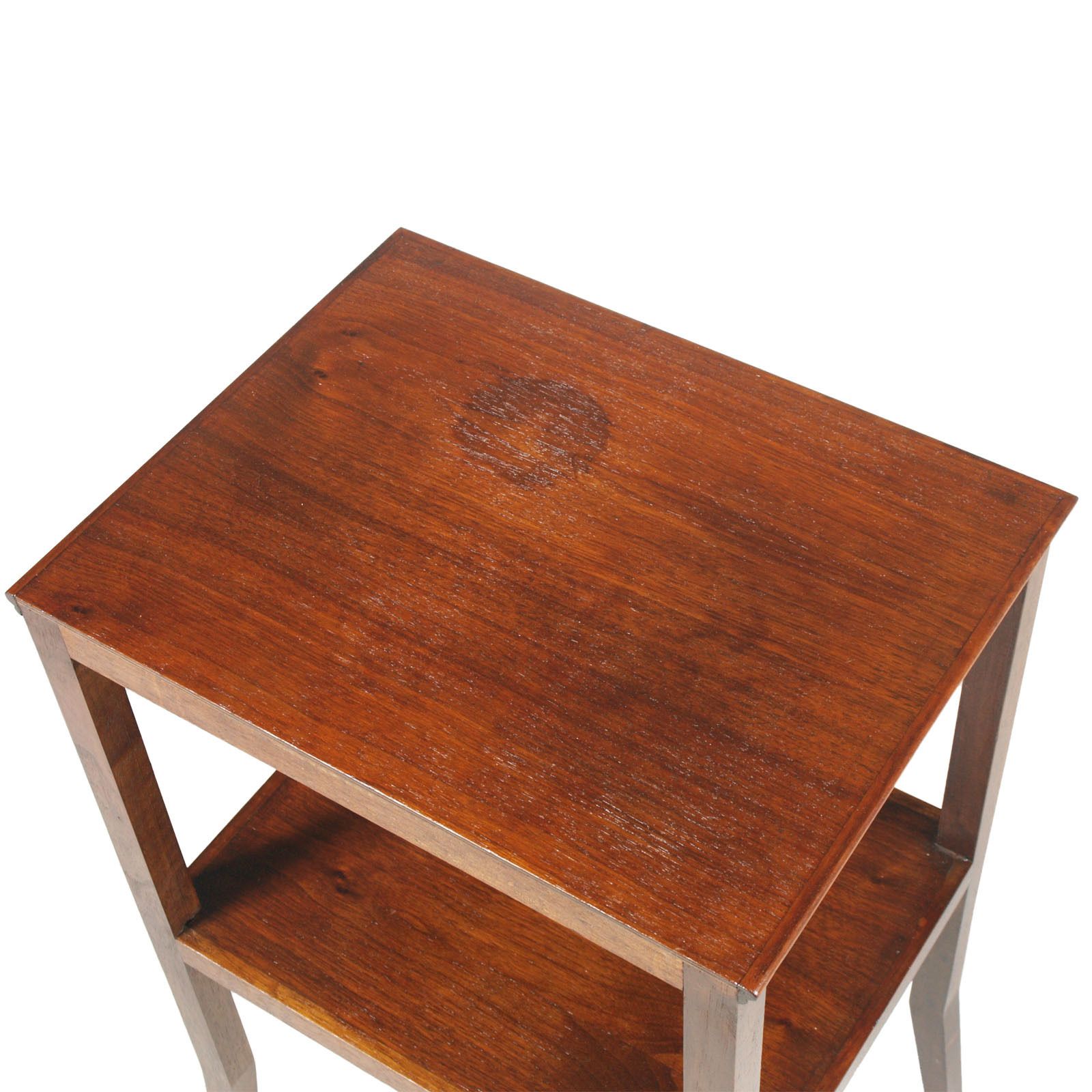 Venice 1910s Art Nouveau Side Table Wiener Werkstätte Style, Walnut Wax Polished photo furniture