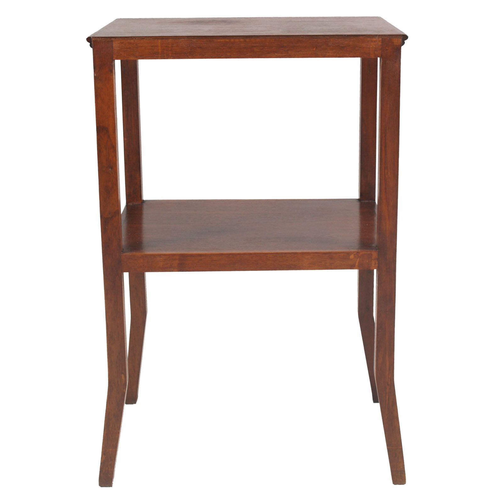 Venice 1910s Art Nouveau Side Table Wiener Werkstätte Style, Walnut Wax Polished photo Furniture