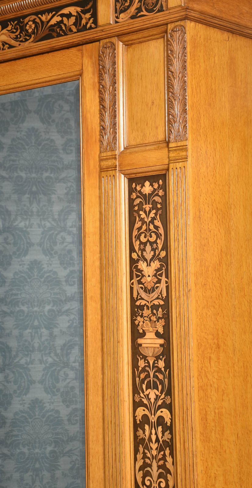Gillows Of Lancaster Marquetry Inlaid Oak Wardrobe photo Furniture