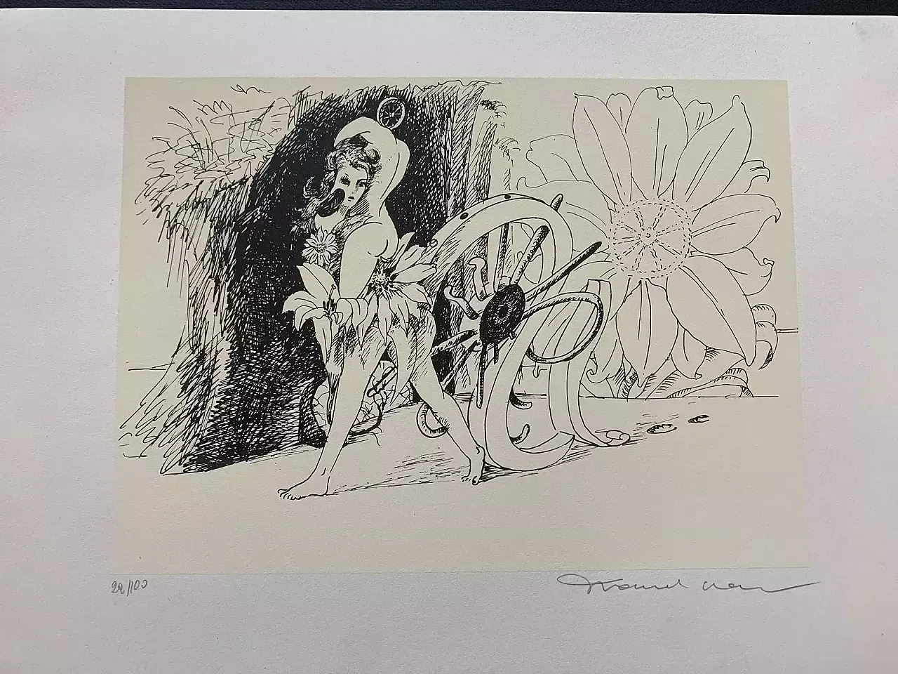 15 Lithographies By Marcel Jean With Surrealist Compositions, 1960s photo vintage