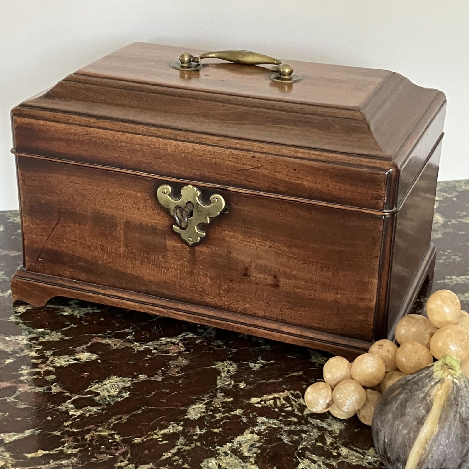 George III Mahogany Tea Caddy, Circa 1760