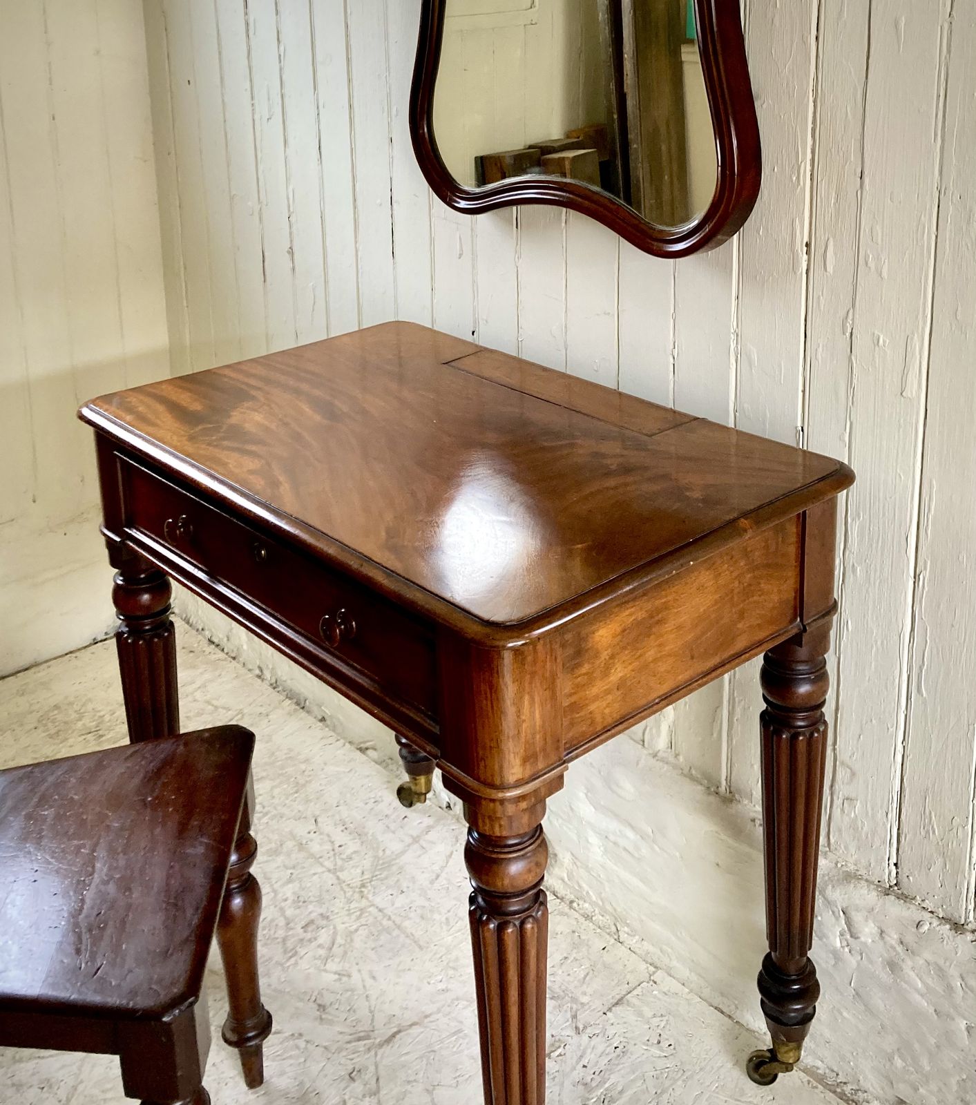 A Quality Made Mahogany William IV Chamber Table Or Small Desk Stamped M Willson photo furniture