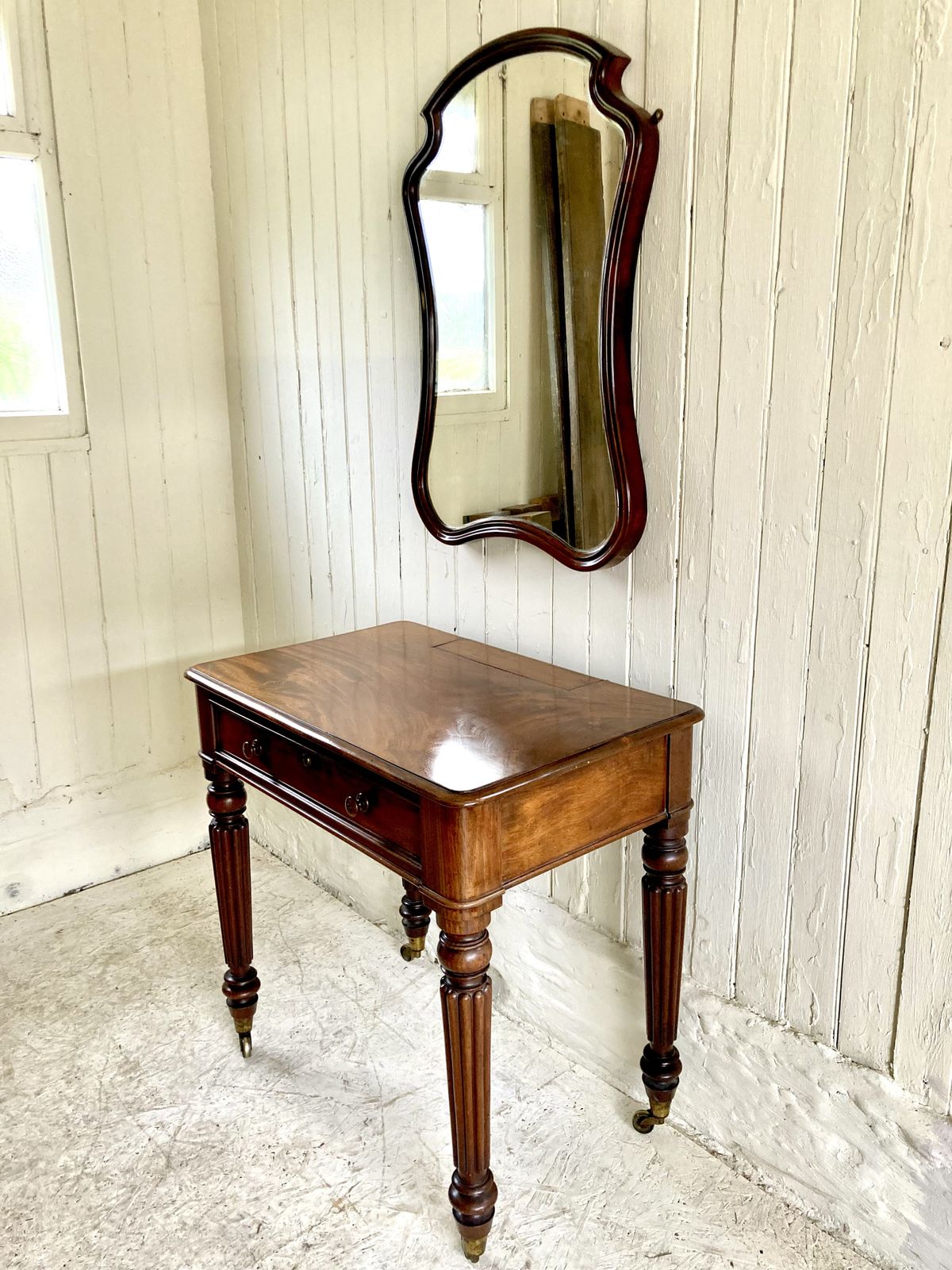 A Quality Made Mahogany William IV Chamber Table Or Small Desk Stamped M Willson photo for sale