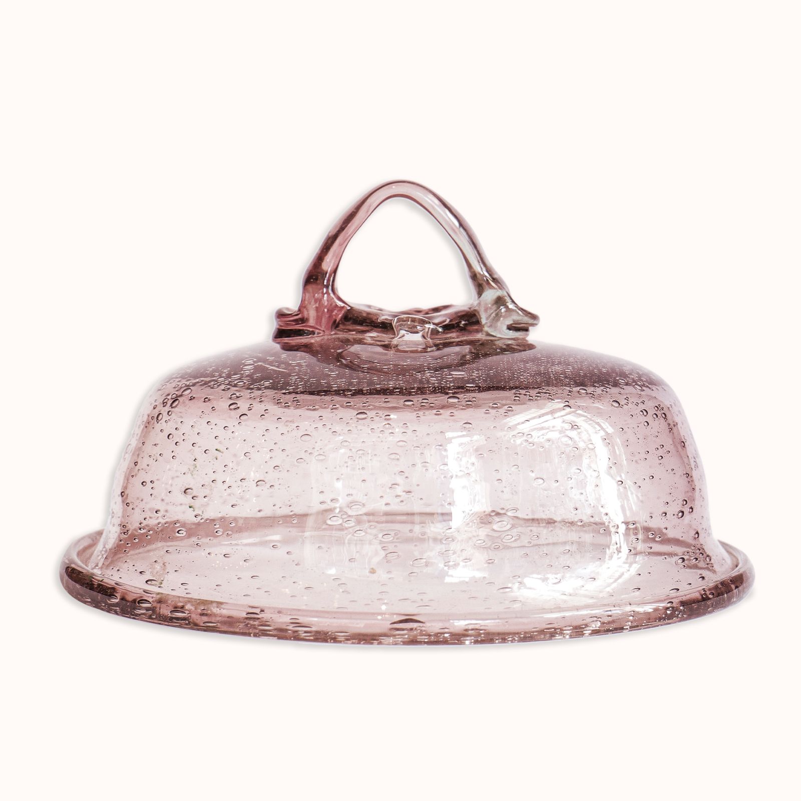 Taupekleurige Bubbeltjesglas Stolp Van Biot