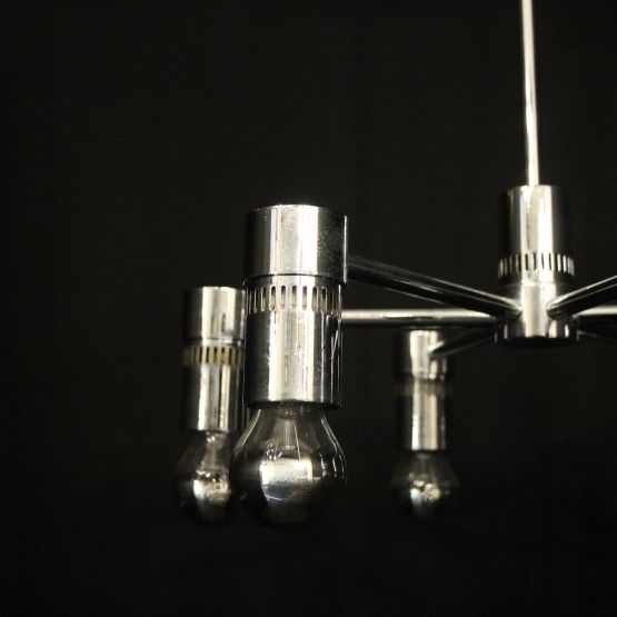 Italian Chrome 6 Light Chandelier photo 395.0