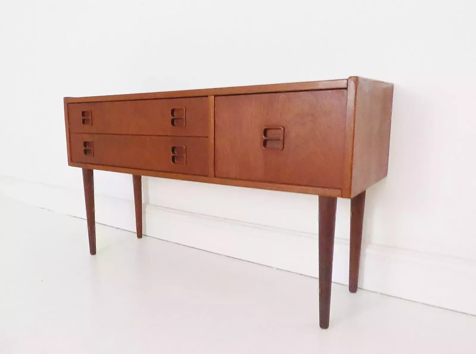 Stunning Vintage Danish Teak Chest Of Drawers Side Unit   1960's photo for sale