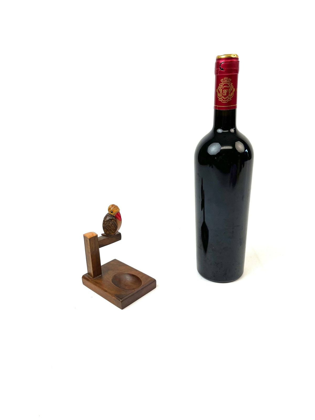 Rare Art Deco Wooden Bird Pipe Holder Bakelite Beak France 1930 photo 240.0
