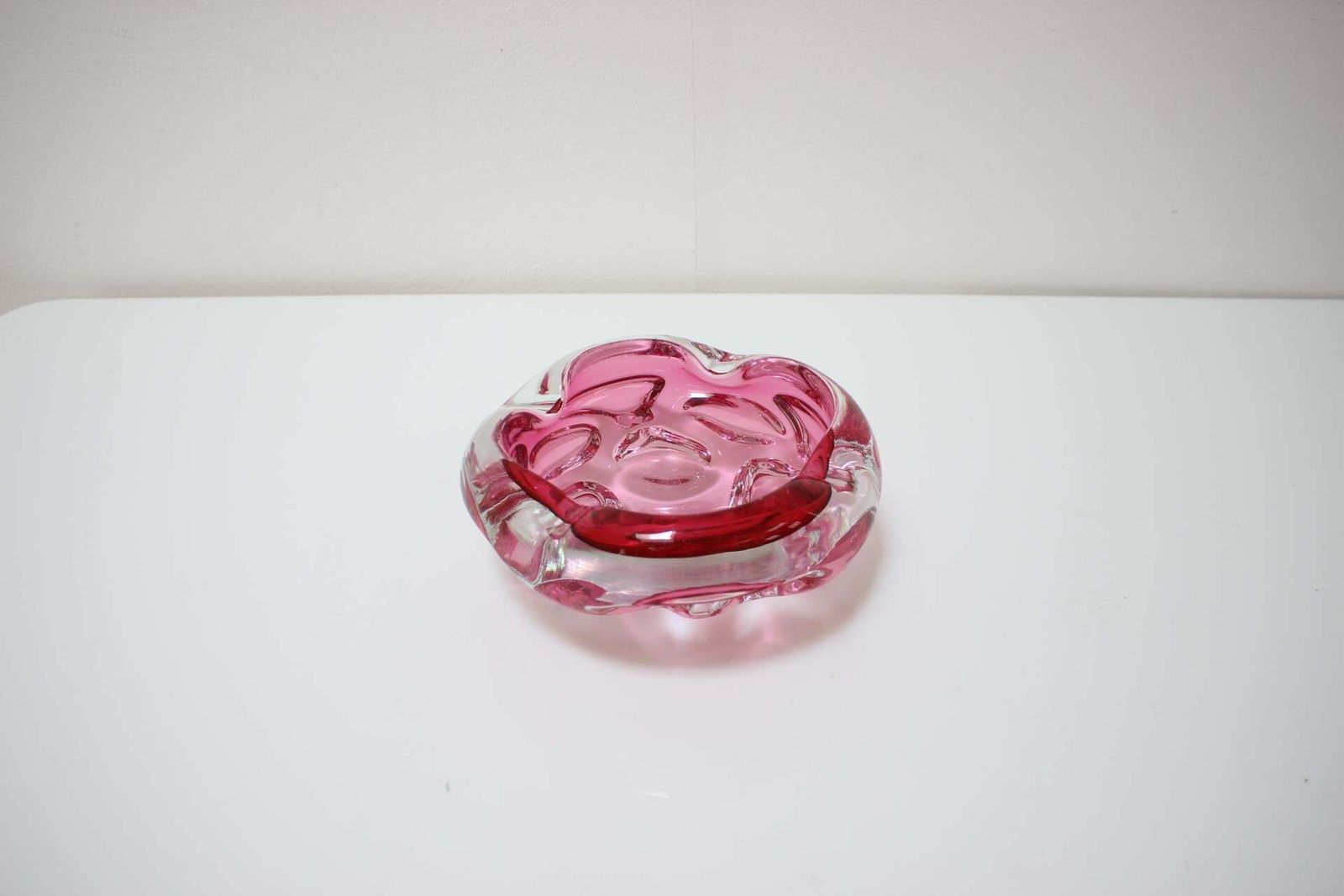 Bohemian Art Glass Bowl/Ashtray By Josef Hospodka, 1960's photo Home Decor