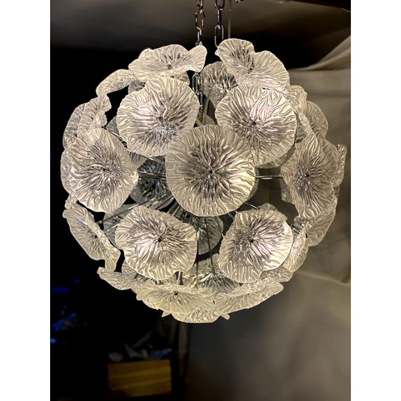 Italian Floral Murano Glass Sputnik Chandelier By Simoeng photo Lighting