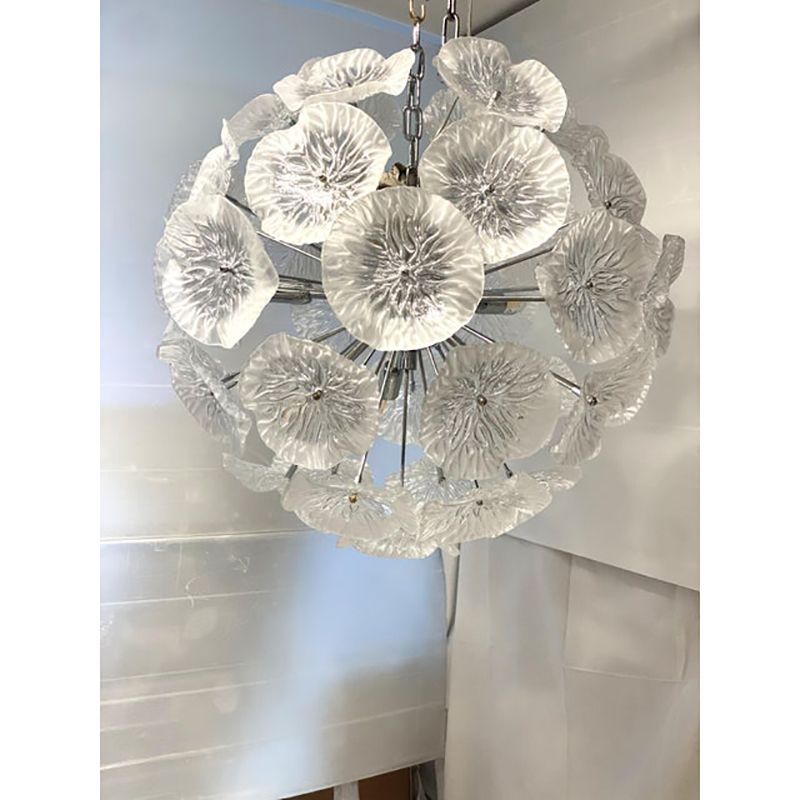 photo for sale Italian Floral Murano Glass Sputnik Chandelier By Simoeng