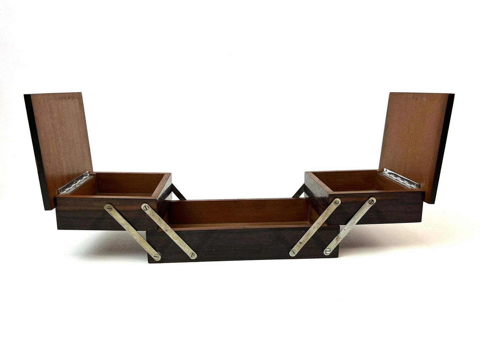 Rare Avant Garde Art Deco Bauhaus Wooden Foldable Jewelry Box France 1930 photo 321.0
