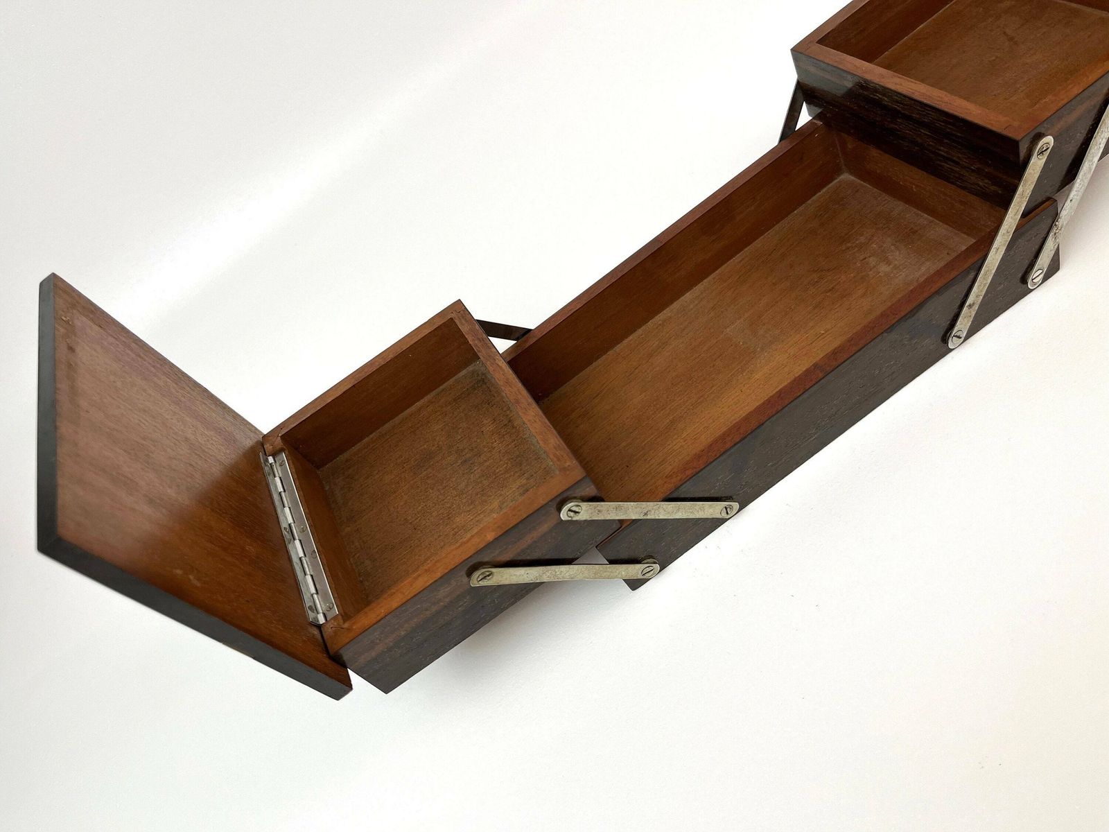 Rare Avant Garde Art Deco Bauhaus Wooden Foldable Jewelry Box France 1930 photo buy