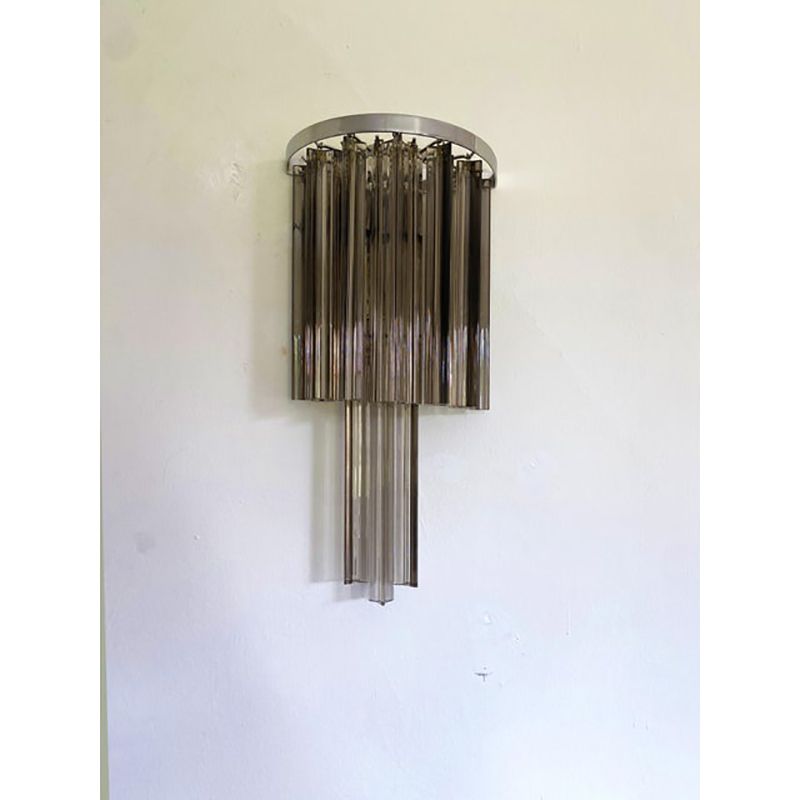 Set Of Two Belt Italian "Triedro" Wall Sconces In Mid Century Modern Style By Simoeng photo furniture