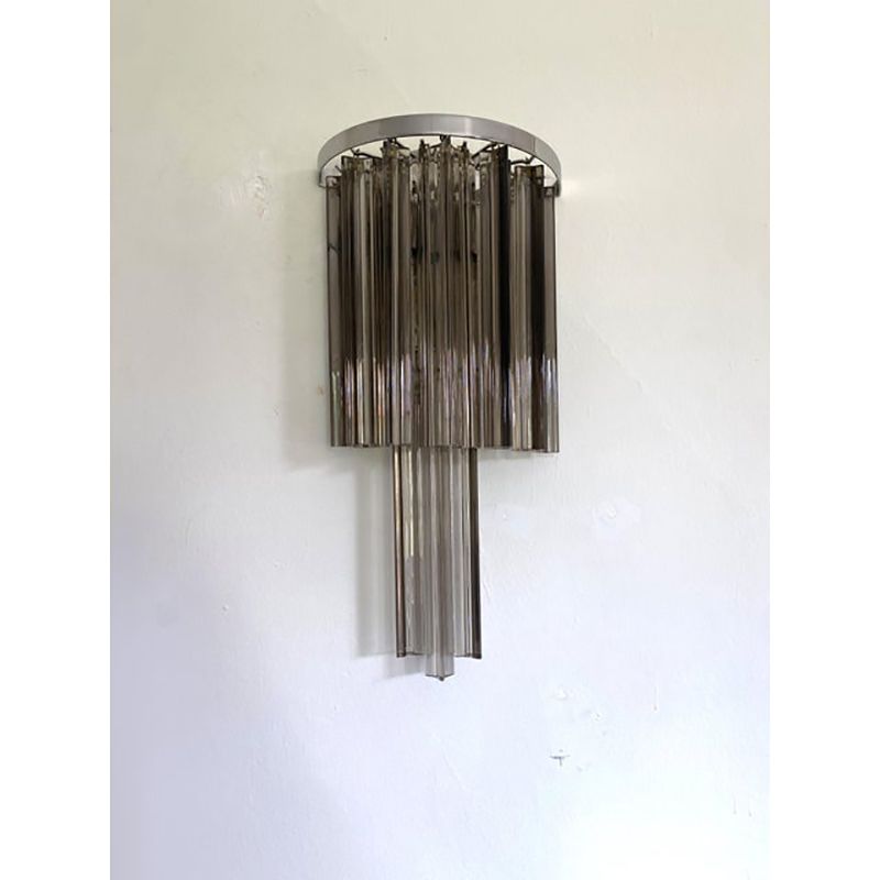 Set Of Two Belt Italian "Triedro" Wall Sconces In Mid Century Modern Style By Simoeng photo 2800.0