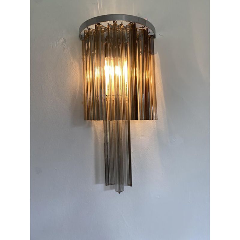 Set Of Two Belt Italian "Triedro" Wall Sconces In Mid Century Modern Style By Simoeng photo buy