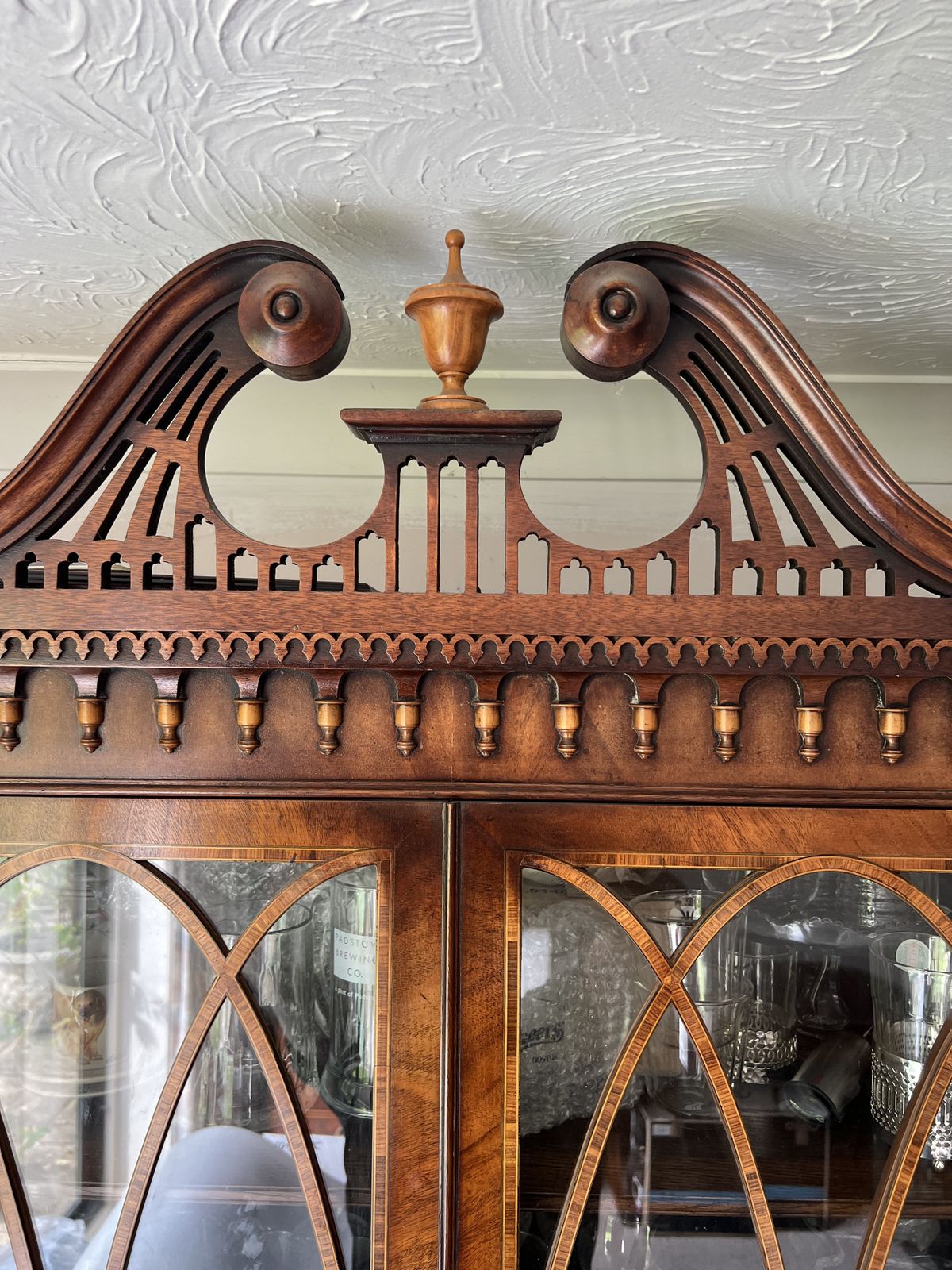 George 3rd Style Mahogany Serpentine Bookcase
