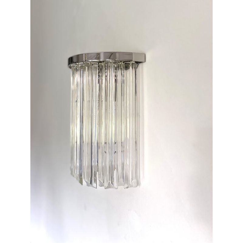 Set Of Two Contemporary Italian "Triedro" Belt Wall Sconces By Simoeng photo furniture