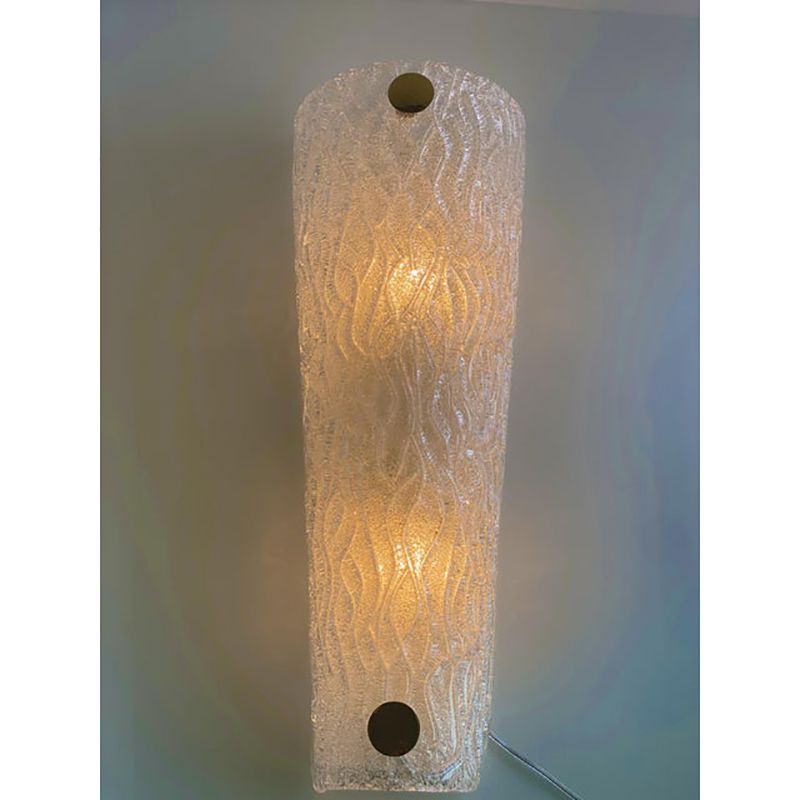 Set Of Two Italian "Graniglia" Murano Glass Wall Sconces In Mid Century Modern Style photo Lighting